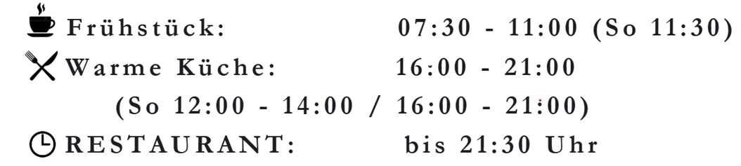 Restaurant opening hours